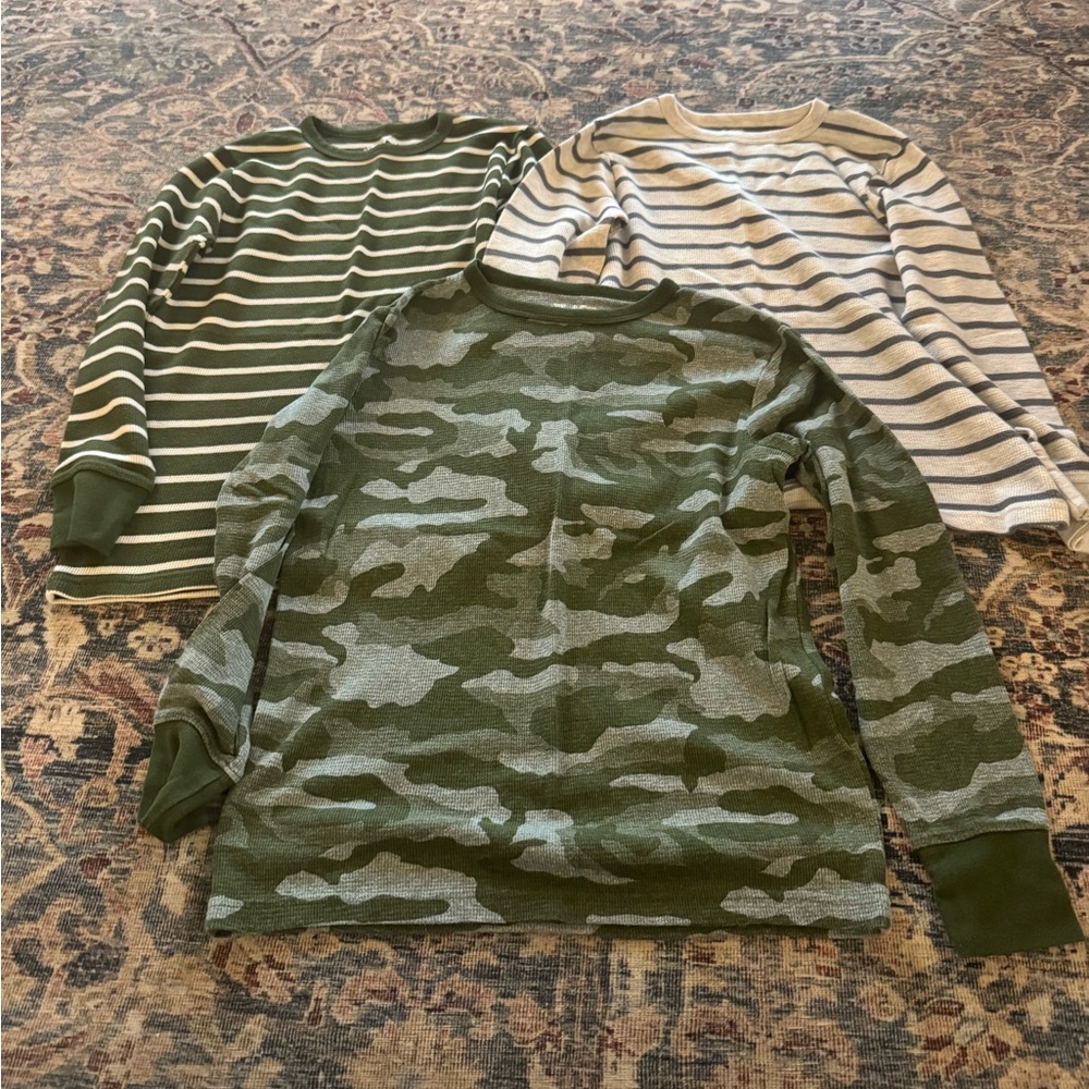 Bundle of boys carters long sleeve shirts size medium